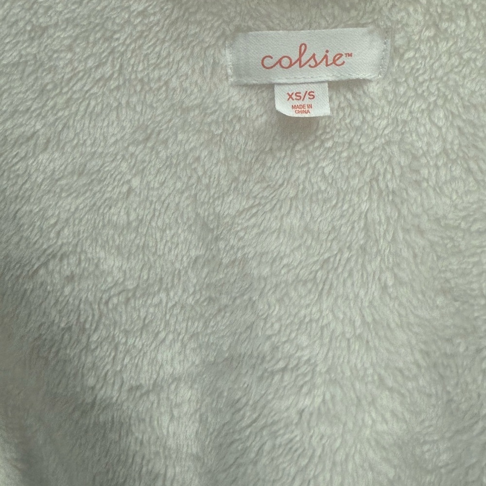 Colsie Soft Cream Hooded Robe - Picture 5 of 5